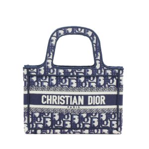 Mini Book Tote Blue Oblique