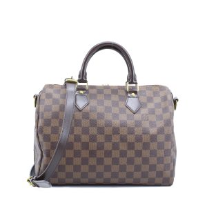 Speedy 30 Bandouliere Damier Ebene Canvas