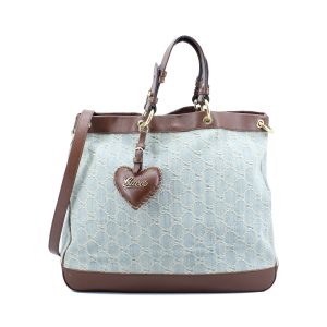 Blue/Brown Denim Valentine Canvas