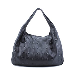 Maxi Black Shredded Hobo