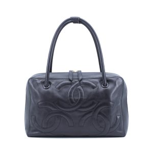 Triple CC Bowling Bag Black Lambskin