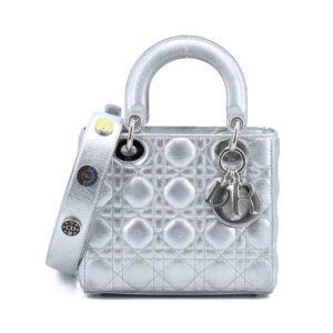 Lady Dior Small My ABCDior Silver Metallic SHW
