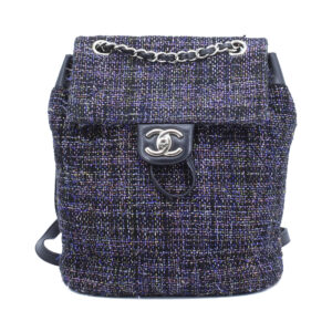 Urban Spirit Small Backpack Black and Metallic Fantasy Tweed