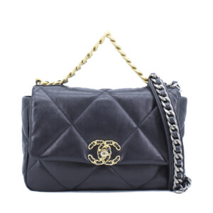 19 Small Black Lambskin