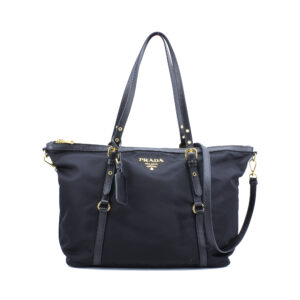 Tessuto Nylon Black Tote Bag