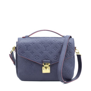 Pochette Metis Marine Rouge Mono Empreinte