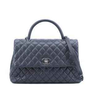 Coco Handle Large Black Caviar RHW