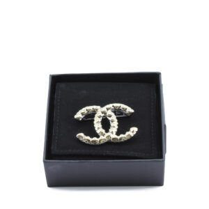 CC Gold Ruthenium Hearts Brooch