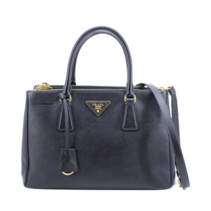 Saffiano 30 Black Double Zipper