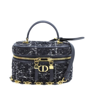 Black Gold Tweed Mini Caro Vanity