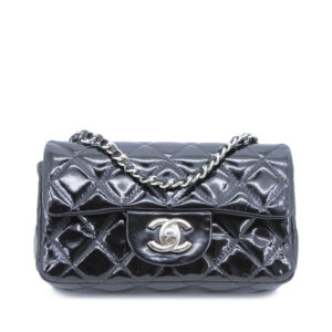 Mini Rectangle Black Patent SHW