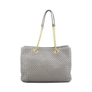 Double Chain Tote Bag Grey