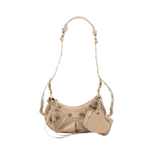 Le Cagole XS Nude Beige Croc Effect