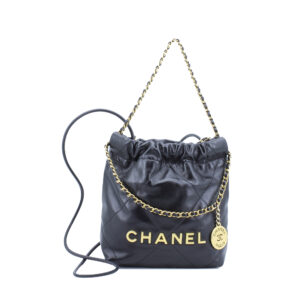 Mini C22 Black Shiny Calfskin