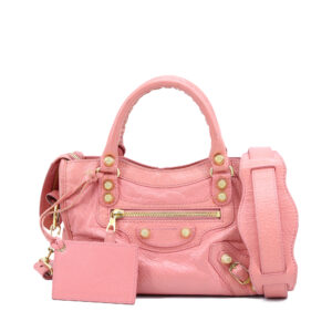Mini City Rose Jaipur Lambskin Mini Giant Button Gold