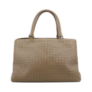 Nappa Leather Intrecciato Milano Tote Bag Brown