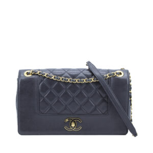 Mademoiselle Flap Bag Black Sheepskin