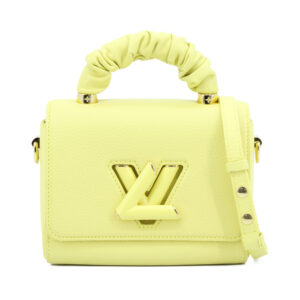 Twist PM Scrunchie Jaune Taurillon Leather GHW