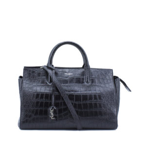 Rive Gauche Black Croco Embossed