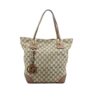 Brown GG Canvas Charm Medium Totebag