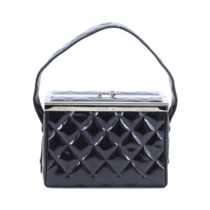 Vintage Vanity Box Black Patent SHW