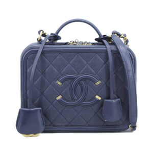 Vanity CC Filigree Navy Blue Caviar GHW